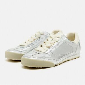 Zara Silver metallic running shoes